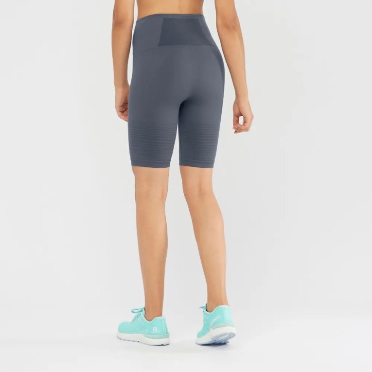 Salomon Essential Move On Seamless Women's Running Tights Dark Grey | CA 70F68
